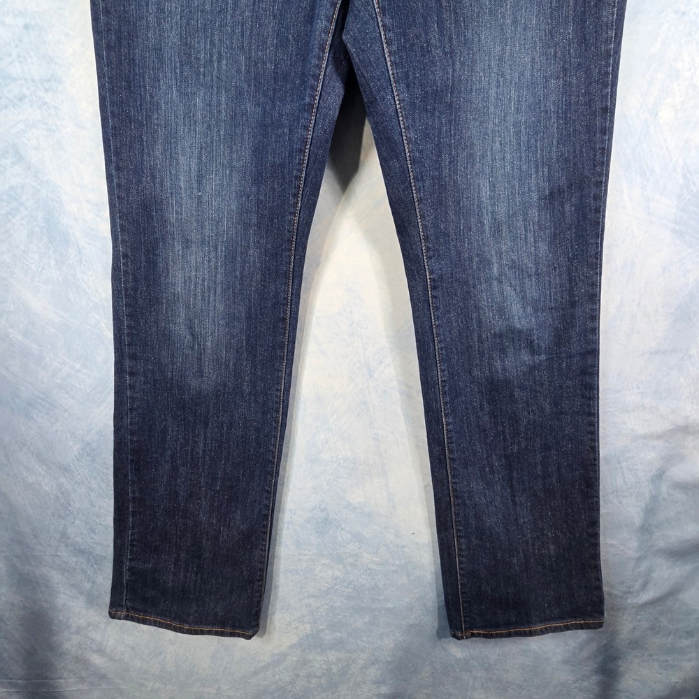 Levis 505 Straight Leg Jeans Womens 14 Dark Wash Indigo Denim Mid Rise Classic - Picture 3 of 8